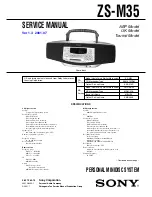 Предварительный просмотр 1 страницы Sony MINIDISC ZS-M35 Service Manual