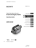 Sony MiniDV Handycam DCR-HC26 Operating Manual preview