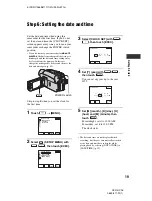 Предварительный просмотр 19 страницы Sony MiniDV Handycam DCR-HC26 Operating Manual