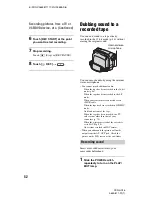 Предварительный просмотр 52 страницы Sony MiniDV Handycam DCR-HC26 Operating Manual