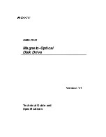 Sony MO DISK DRIVE SMO-F551 Technical Manual preview