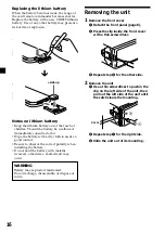 Предварительный просмотр 16 страницы Sony Model CDX-L280 Operating Instructions Manual