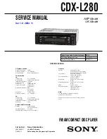 Sony Model CDX-L280 Service Manual предпросмотр