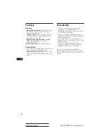 Preview for 2 page of Sony Model XR-3509 Operating Instructions Manual