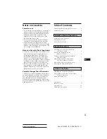 Preview for 3 page of Sony Model XR-3509 Operating Instructions Manual