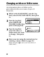 Предварительный просмотр 40 страницы Sony MP-7001 Operating Instructions Manual