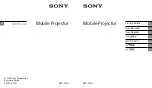 Sony MP-CL1A Startup Manual preview