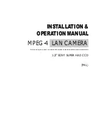 Sony MPEG4 LAN Camera Installation & Operation Manual предпросмотр