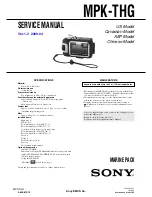 Sony MPK-THG Service Manual preview