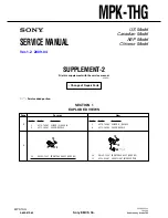 Предварительный просмотр 5 страницы Sony MPK-THG Service Manual