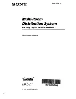 Preview for 1 page of Sony MRD-D1 Installation Manual