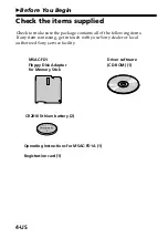 Предварительный просмотр 4 страницы Sony MSAC-FD1A Operating Instructions Manual