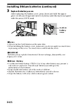 Предварительный просмотр 6 страницы Sony MSAC-FD1A Operating Instructions Manual