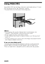 Предварительный просмотр 12 страницы Sony MSAC-FD1B Operating Instructions Manual