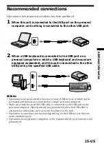 Предварительный просмотр 15 страницы Sony MSAC-US1 Operating Manual