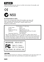 Предварительный просмотр 2 страницы Sony MSAC-US2 Operating Instructions Manual