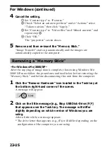 Preview for 22 page of Sony MSAC-US2 Operating Instructions Manual