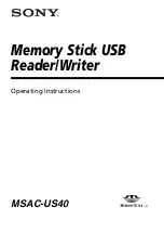 Предварительный просмотр 52 страницы Sony MSAC-US40 - MemoryStick Flash Memory Card USB 2.0 Reader Operating Instructions Manual