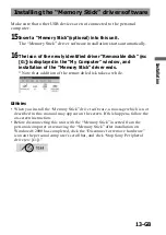 Preview for 13 page of Sony MSAC-US5 Operating Instructions Manual