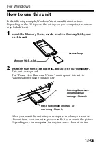 Preview for 13 page of Sony MSACEX1 - Adaptateur Memory Stick Duo Express Card Operating Instructions Manual