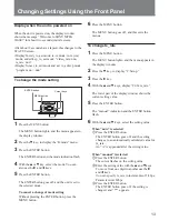 Предварительный просмотр 13 страницы Sony MSB-2000 Operation Manual