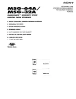 Preview for 1 page of Sony MSG-64A Specifications