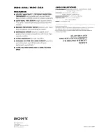 Preview for 2 page of Sony MSG-64A Specifications