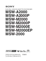 Sony MSW-2000 Operation Manual предпросмотр