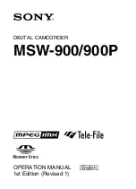 Sony MSW-900 Operation Manual preview