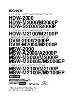 Sony MSW-M2100 Installation Manual предпросмотр