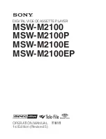 Sony MSW-M2100 Operation Manual preview