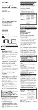 Sony MSX-M4GS Operating Instructions preview