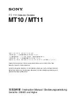 Sony MT10 Instruction Manual preview