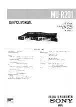 Preview for 1 page of Sony MU-R201 Service Manual