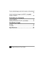 Preview for 4 page of Sony Multi Functional Digital Camera User Manual