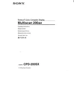 Sony Multiscan 200SX Operating Instructions Manual preview