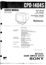 Sony Multiscan CPD-1404S Service Manual preview