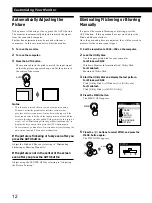 Preview for 12 page of Sony Multiscan CPD-M151 Operating Instructions Manual