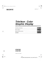 Sony Multiscan GDM-F400 Operating Instructions Manual preview