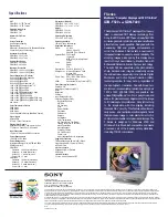 Preview for 2 page of Sony Multiscan GDM-F400 Specifications