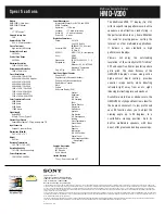 Предварительный просмотр 2 страницы Sony Multiscan HMD-V200/L Specifications