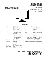 Sony Multiscan SDM-M51 Service Manual preview