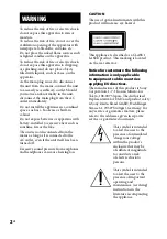 Preview for 2 page of Sony Muteki LBT-LCD7Di Operating Instructions Manual