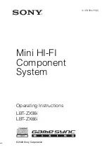 Sony Muteki LBT-ZX99I Operating Instructions Manual предпросмотр