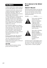 Preview for 2 page of Sony Muteki LBT-ZX99I Operating Instructions Manual