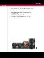 Sony Muteki LBT-ZX99I Specification Sheet предпросмотр