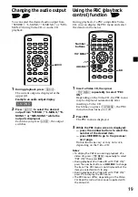 Preview for 19 page of Sony MV-101 - Mobile Dvd Operating Instructions Manual