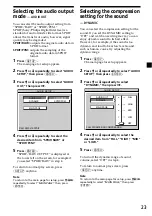 Preview for 23 page of Sony MV-101 - Mobile Dvd Operating Instructions Manual