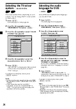 Preview for 24 page of Sony MV-101 - Mobile Dvd Operating Instructions Manual