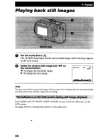 Предварительный просмотр 28 страницы Sony MVC-CD2OO Operating Instructions Manual